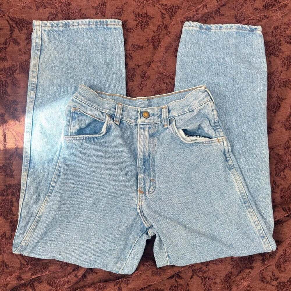 Legendary Gold Vintage 90s Straight Leg Jeans Youth 14 Light Wash Denim